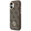 GUESS 4G Strass Logo & Big Strap Metal Buttons θήκη MagSafe για iPhone 17 - καφέ