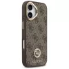 GUESS 4G Strass Logo & Big Strap Metal Buttons θήκη MagSafe για iPhone 17 - καφέ