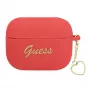 GUESS θήκη AirPods Pro κόκκινη σιλικόνη Charm Heart Collection