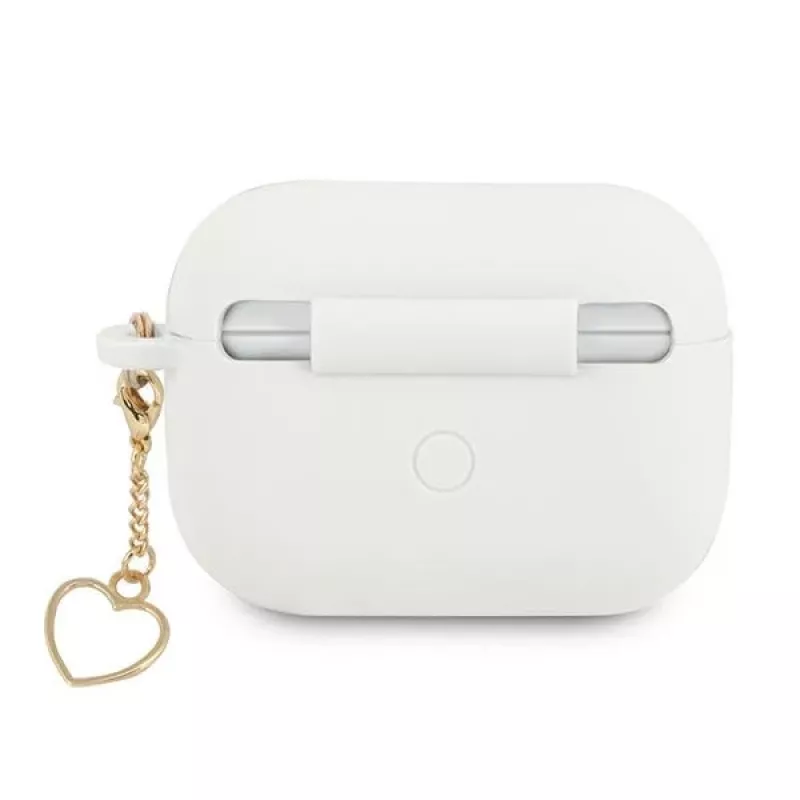Guess GUAPLSCHSH θήκη AirPods Pro λευκή σιλικόνη Charm Heart Collection