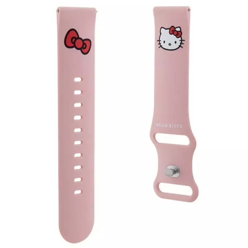 Hello Kitty καθολικό σιλικόνης βραχιόλι 22mm ροζ σχέδιο κεφαλιού Kitty
