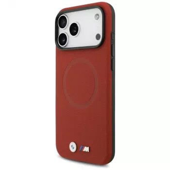 BMW M FW Metal Logo θήκη MagSafe για iPhone 17 Pro Max, κόκκινη