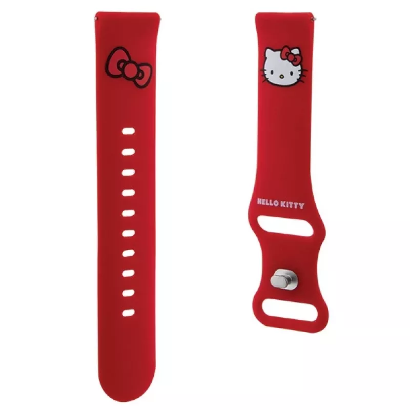 Hello Kitty Universal Σιλικόνης Βραχιόλι HKUWMSCHBLR Κόκκινο Κεφάλι Kitty 20mm