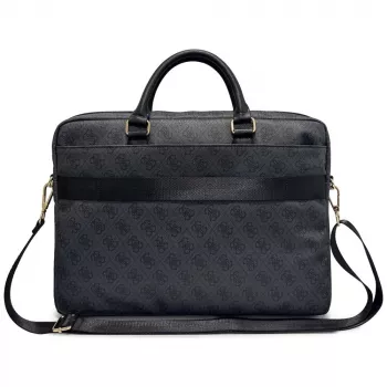 GUESS 4G Round & Classic Logos Stripe 16 inch Τσάντα Laptop Μαύρο