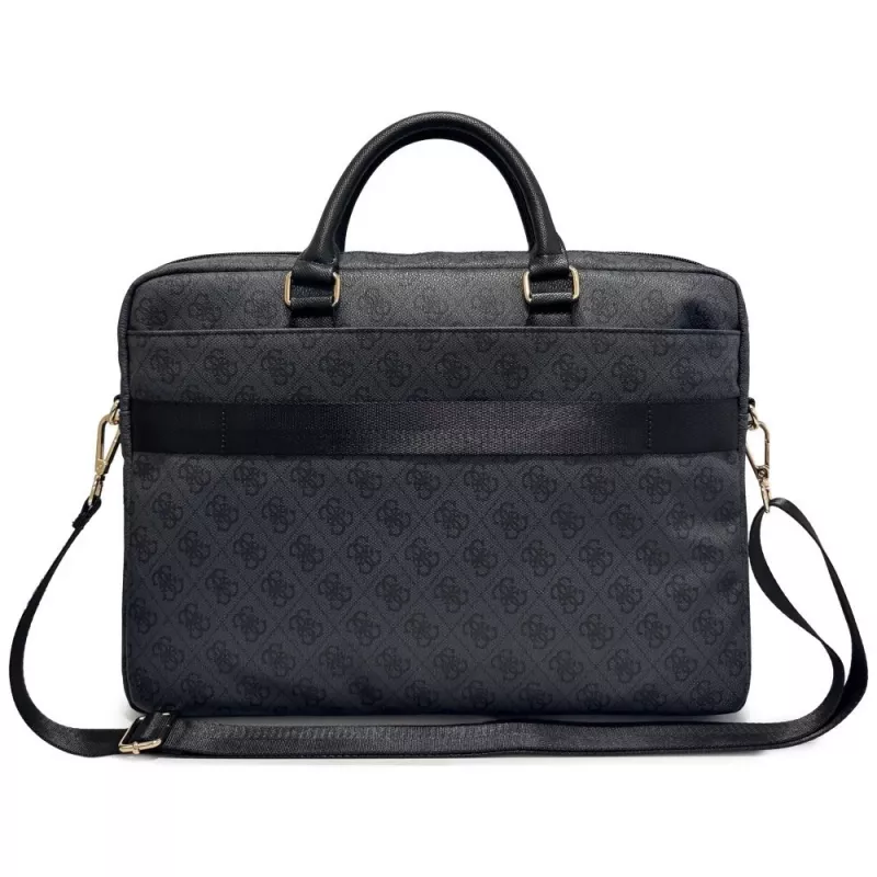 GUESS 4G Round & Classic Logos Stripe 16 inch Τσάντα Laptop Μαύρο