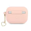 GUESS AirPods Pro Θήκη Ροζ Σιλικόνης Charm Heart Collection