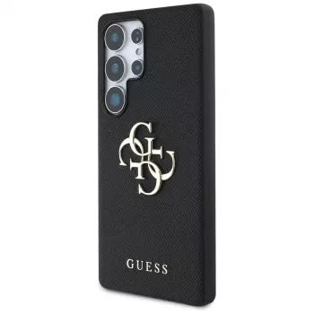 GUESS Grained Big 4G Logo Small Classic Logo Θήκη για Samsung Galaxy S25 Ultra - Μαύρο