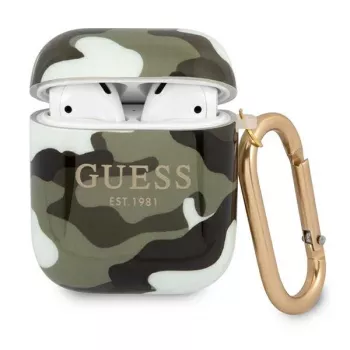 GUESS Camo Collection Θήκη AirPods 1/2 Πράσινο/Χακί