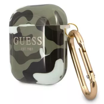 GUESS Camo Collection Θήκη AirPods 1/2 Πράσινο/Χακί
