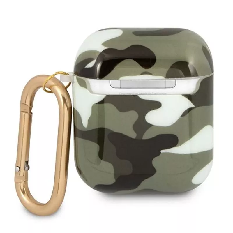 GUESS Camo Collection Θήκη AirPods 1/2 Πράσινο/Χακί