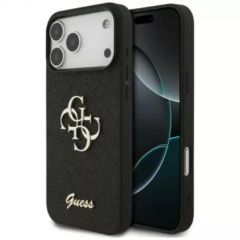 GUESS Fixed Glitter Big 4G Θήκη για iPhone 18 Pro Max / 17 Pro Max - Μαύρο