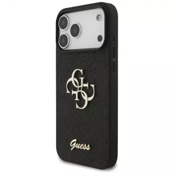 GUESS Fixed Glitter Big 4G Θήκη για iPhone 18 Pro Max / 17 Pro Max - Μαύρο