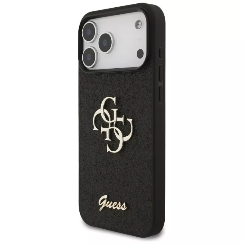 GUESS Fixed Glitter Big 4G Θήκη για iPhone 18 Pro Max / 17 Pro Max - Μαύρο