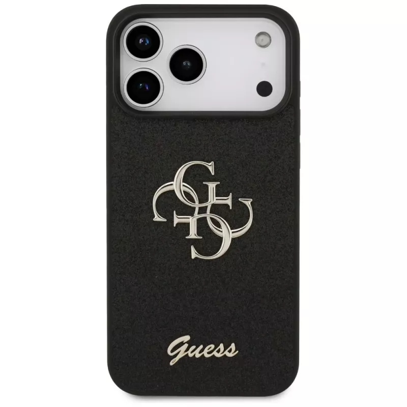 GUESS Fixed Glitter Big 4G Θήκη για iPhone 18 Pro Max / 17 Pro Max - Μαύρο
