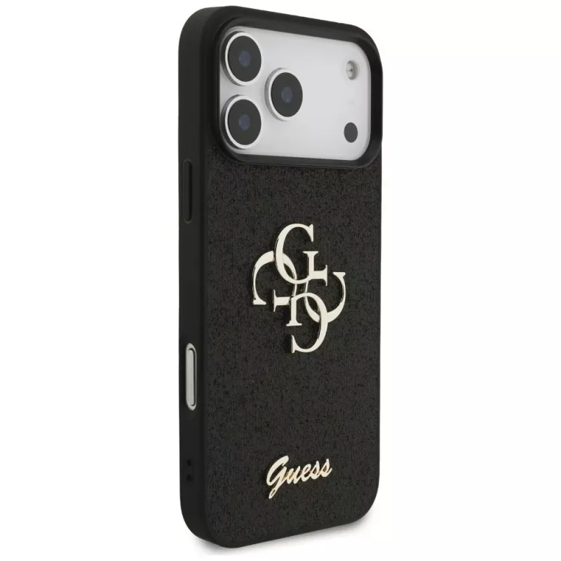 GUESS Fixed Glitter Big 4G Θήκη για iPhone 18 Pro Max / 17 Pro Max - Μαύρο