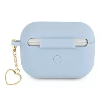 Guess GUAPLSCHSB Θήκη AirPods Pro Μπλε Σιλικόνη Charm Heart Collection