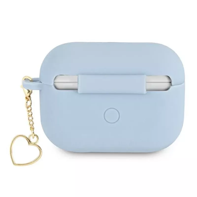 Guess GUAPLSCHSB Θήκη AirPods Pro Μπλε Σιλικόνη Charm Heart Collection