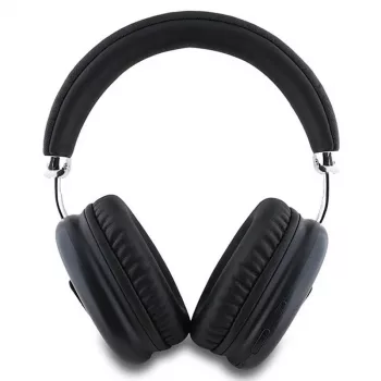 GUESS Ασύρματα ακουστικά over-ear Bluetooth 5.3 με μεταλλικό τρίγωνο λογότυπο - Μαύρο