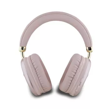 GUESS Μεταλλικό τρίγωνο λογότυπο On-Ear Ασύρματα ακουστικά Bluetooth V5.3 Ροζ