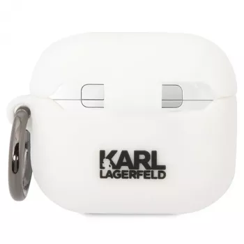 Karl Lagerfeld KLACA3SILKCW Θήκη AirPods 3 Λευκό Σιλικόνη Karl & Choupette