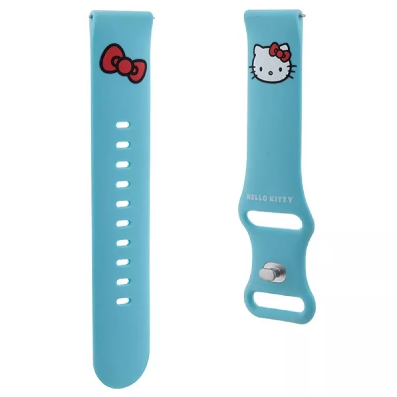 Hello Kitty Universal βραχιόλι σιλικόνης HKUWMSCHBLB, Kitty Head, Μπλε, 20mm