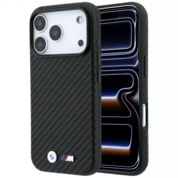 BMW M Carbon Metal Logo Θήκη MagSafe για iPhone 18 Pro Max / 17 Pro Max - Μαύρο