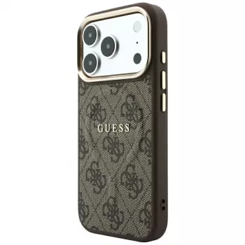 GUESS Embossed 4G Classic MagSafe θήκη για iPhone 17 Pro Max / 18 Pro Max - Καφέ