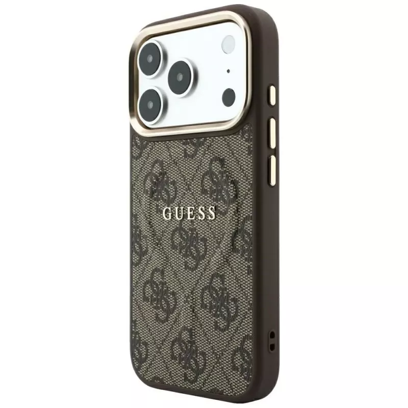GUESS Embossed 4G Classic MagSafe θήκη για iPhone 17 Pro Max / 18 Pro Max - Καφέ