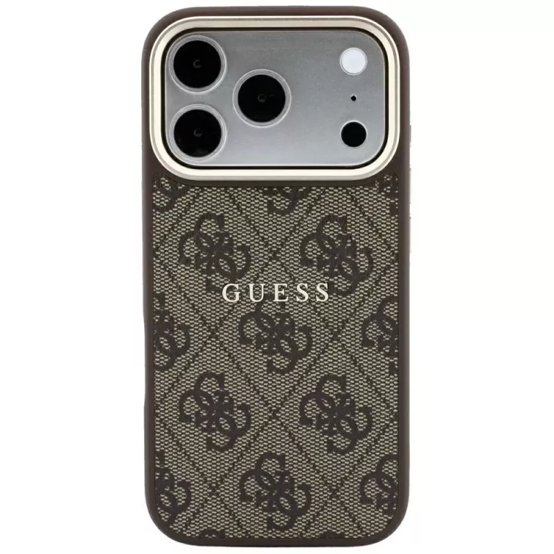 GUESS Embossed 4G Classic MagSafe θήκη για iPhone 17 Pro / 18 Pro - Καφέ