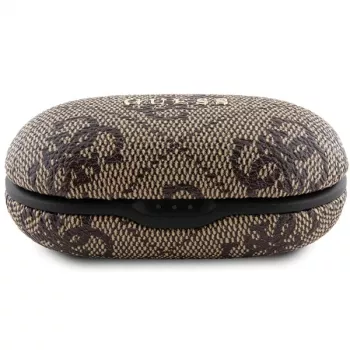 Guess GUTWSP4EGW Ασύρματα ακουστικά True Wireless με θήκη φόρτισης, Bluetooth 5.3, ENC, Καφέ 4G Metal