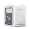 GUESS 4G Script Metal Θήκη προστασίας πλάτης για Apple iPhone 18 Pro / 17 Pro - Βουργουνδί