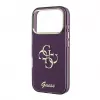 GUESS 4G Script Metal Θήκη προστασίας πλάτης για Apple iPhone 18 Pro / 17 Pro - Βουργουνδί