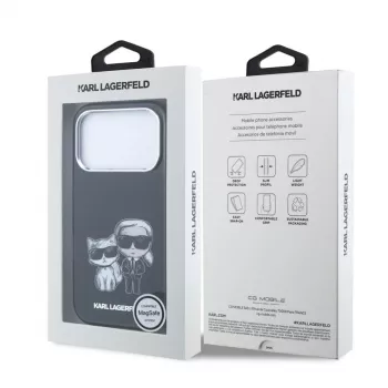 Karl Lagerfeld Karl & Choupette Bodies Sketch Print MagSafe θήκη για iPhone 18 Pro Max / 17 Pro Max - Μαύρη