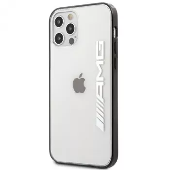 AMG AMHCP12LAESLBK iPhone 12 Pro Max Διάφανη σκληρή θήκη με μεταλλικό βαμμένο μαύρο πλαίσιο