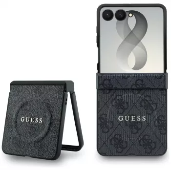 GUESS 4G Classic MagSafe θήκη για Samsung Galaxy Z Flip8 - Μαύρη