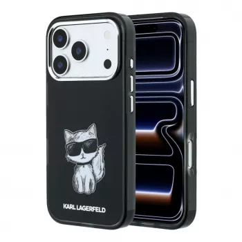 Karl Lagerfeld IML Choupette Body Sketch Print MagSafe θήκη για iPhone 18 Pro Max / 17 Pro Max - μαύρη
