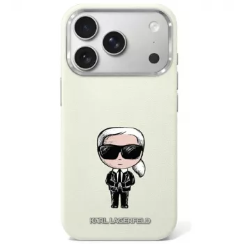 Karl Lagerfeld Smooth Ikonik Sketch MagSafe θήκη για iPhone 18 Pro / 17 Pro μπεζ