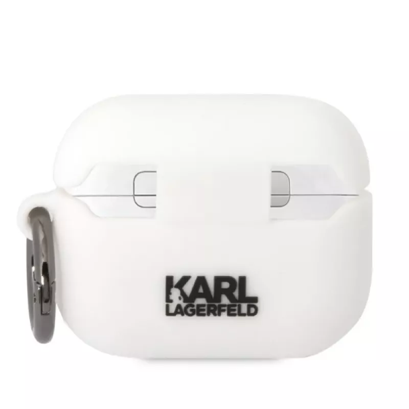 Karl Lagerfeld KLAPRUNIKH θήκη AirPods Pro λευκή σιλικόνη Karl Head 3D