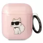 Karl Lagerfeld Ikonik Choupette θήκη AirPods 1/2 ροζ