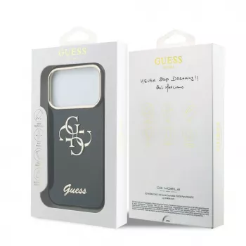 GUESS IML 4G Script Metal θήκη για iPhone 18 Pro / 17 Pro - μαύρη