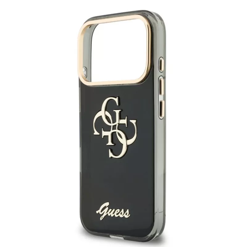 GUESS IML 4G Script Metal θήκη για iPhone 18 Pro / 17 Pro - μαύρη