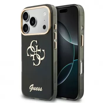 GUESS IML 4G Script Metal θήκη για iPhone 18 Pro / 17 Pro - μαύρη