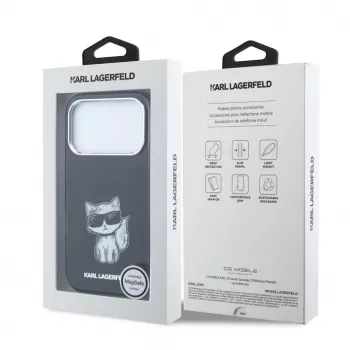 Karl Lagerfeld IML Choupette Body Sketch Print MagSafe θήκη για iPhone 18 Pro / 17 Pro - μαύρη