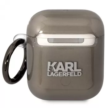 Karl Lagerfeld KLA2HNIKTCK θήκη AirPods 1/2 μαύρη Karl's Head