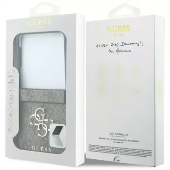 GUESS Big 4G Logo σκληρή θήκη για Samsung Galaxy Z Flip4 - καφέ