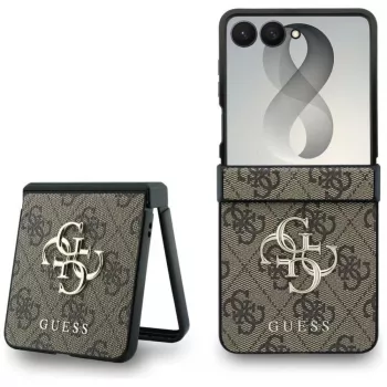 GUESS Big 4G Logo σκληρή θήκη για Samsung Galaxy Z Flip4 - καφέ