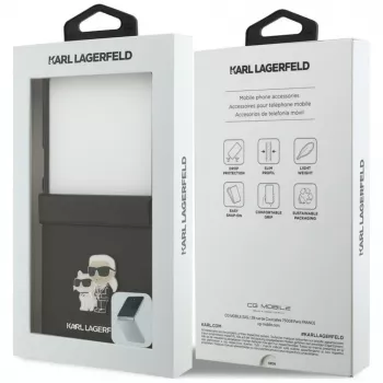 Karl Lagerfeld Karl & Choupette Saffiano Pins θήκη για Samsung Galaxy Z Flip8 - μαύρη