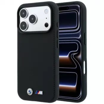 BMW M Quadrille Kevlar Metal Logo MagSafe θήκη για iPhone 18 Pro / 17 Pro - μαύρη