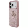 GUESS Fixed Glitter Big 4G θήκη για iPhone 18 Pro / 17 Pro – ροζ