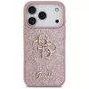 GUESS Fixed Glitter Big 4G θήκη για iPhone 18 Pro / 17 Pro – ροζ